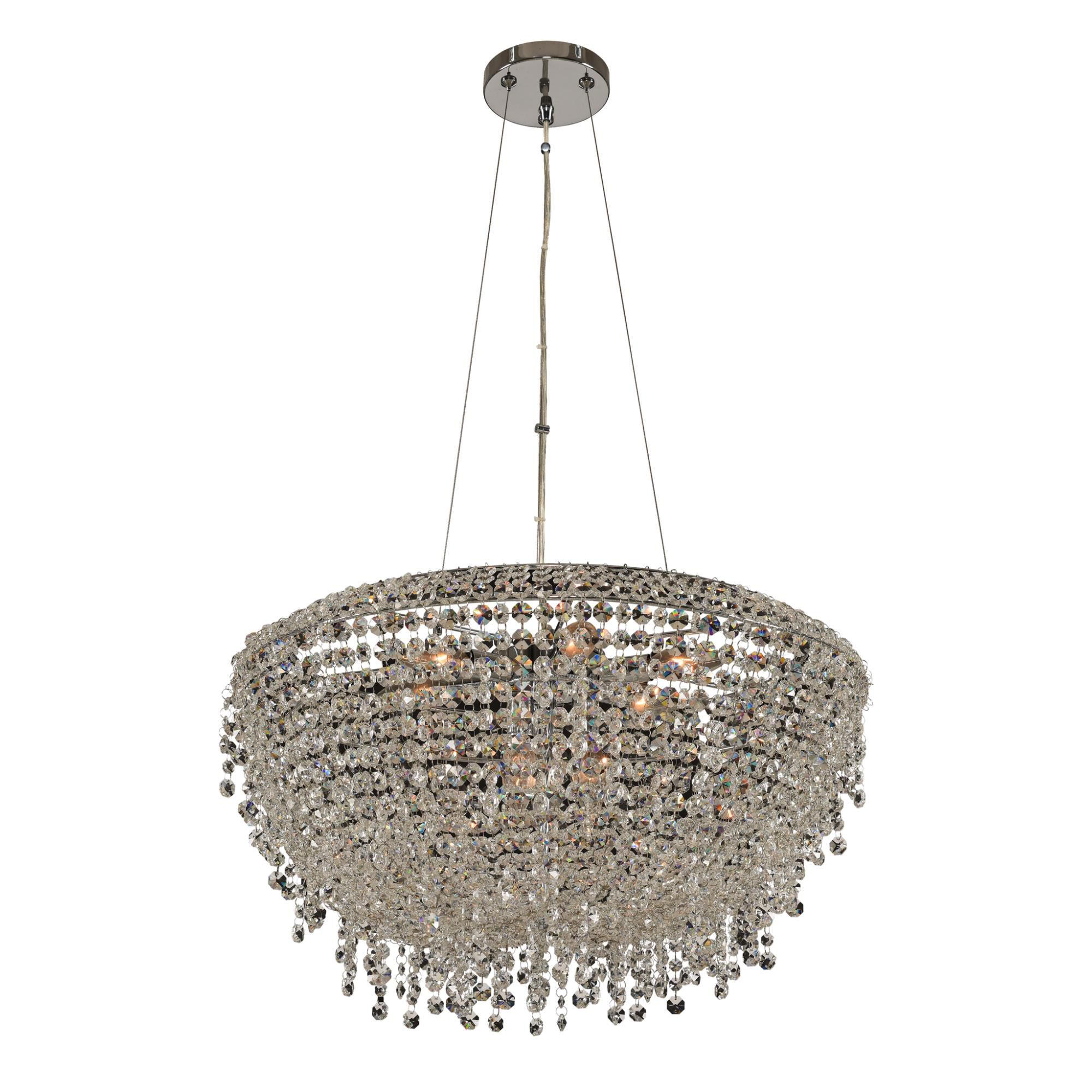 Shown in Chrome finish and Firenze Clear crystal